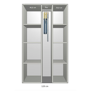 Inventar fra bredde 100 cm til 120 cm Model B